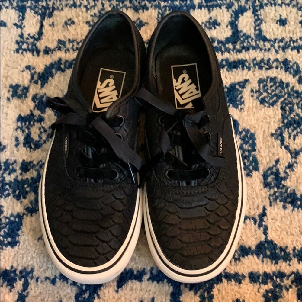 Snake print faux leather platform Vans